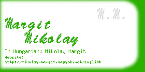 margit mikolay business card